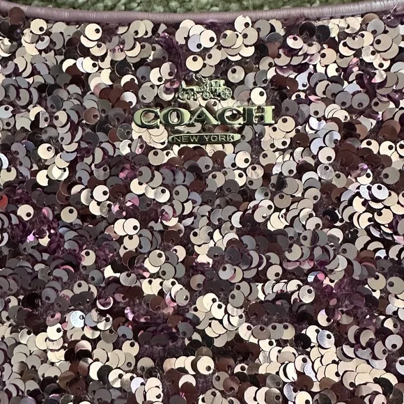 Coach Lavender Sequin Shoulder Bag - Picture 4 of 9